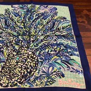 Lilly Pulitzer Sneak a Beak Peacock Silk Scarf